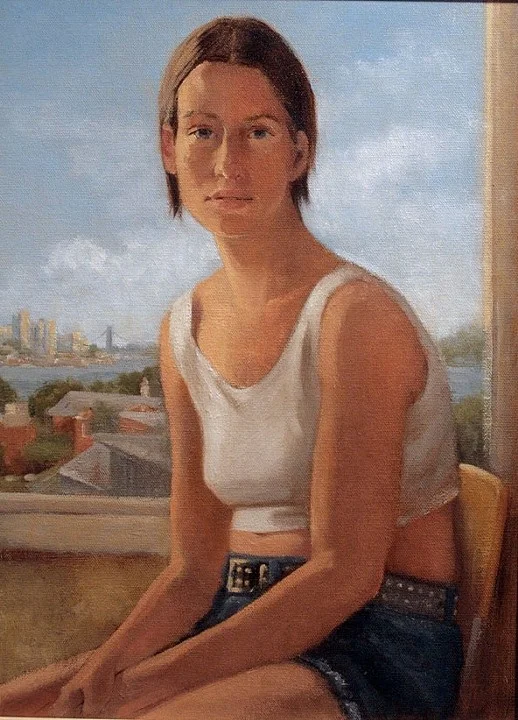 Katrinka at a window Oil on panel 12 X 16 2007