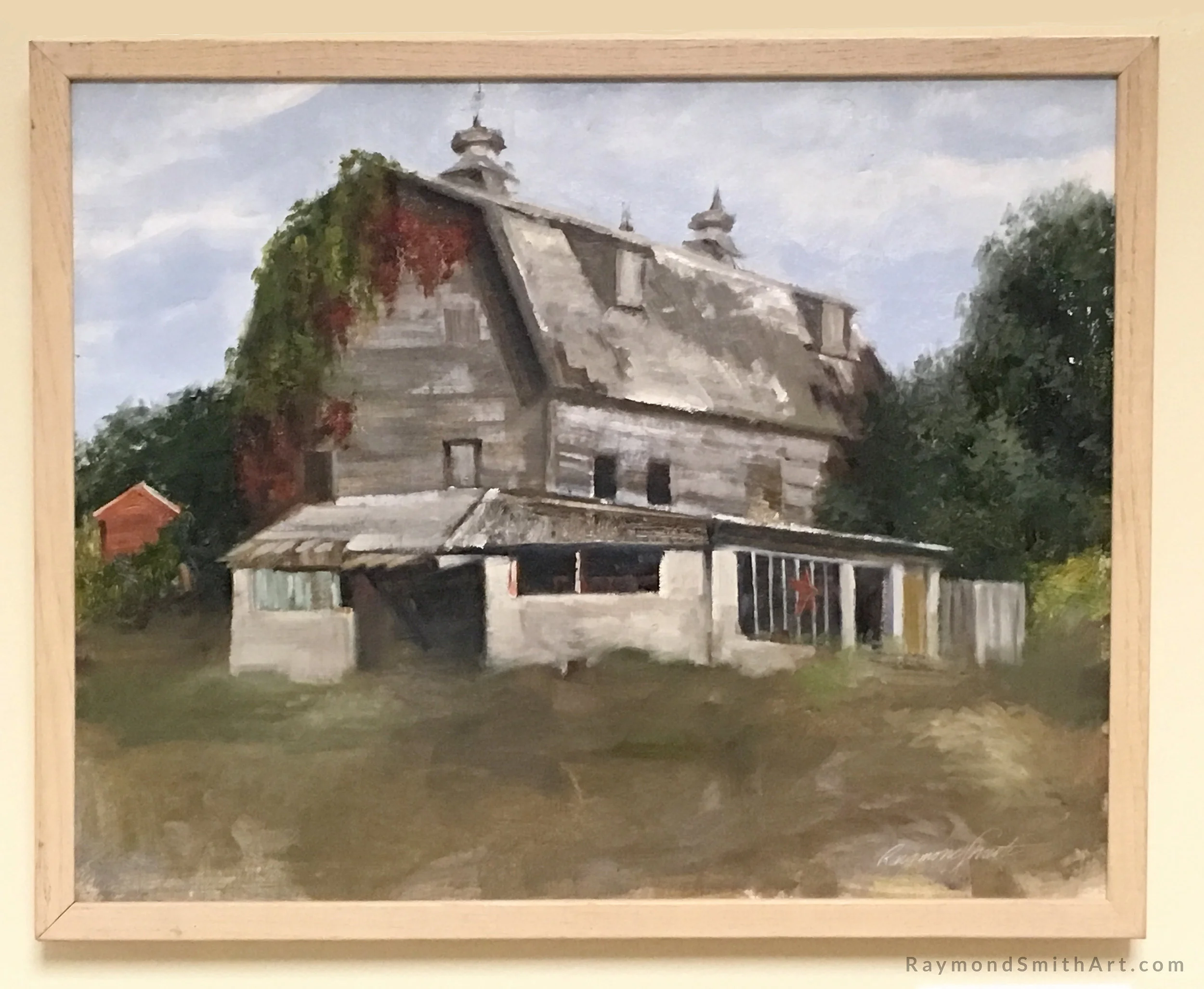 Charlie's Barn 16" X 20" Oil on panel
