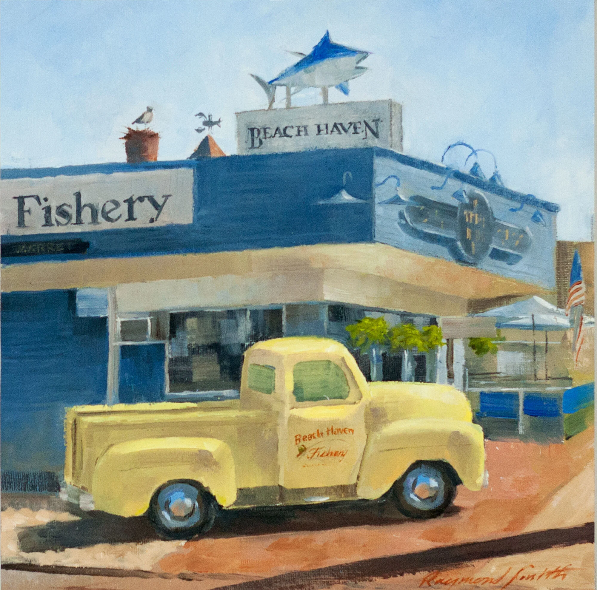    Fishery Truck     Oil/Panel  10.5" X 10.5"   Perotti Collection 