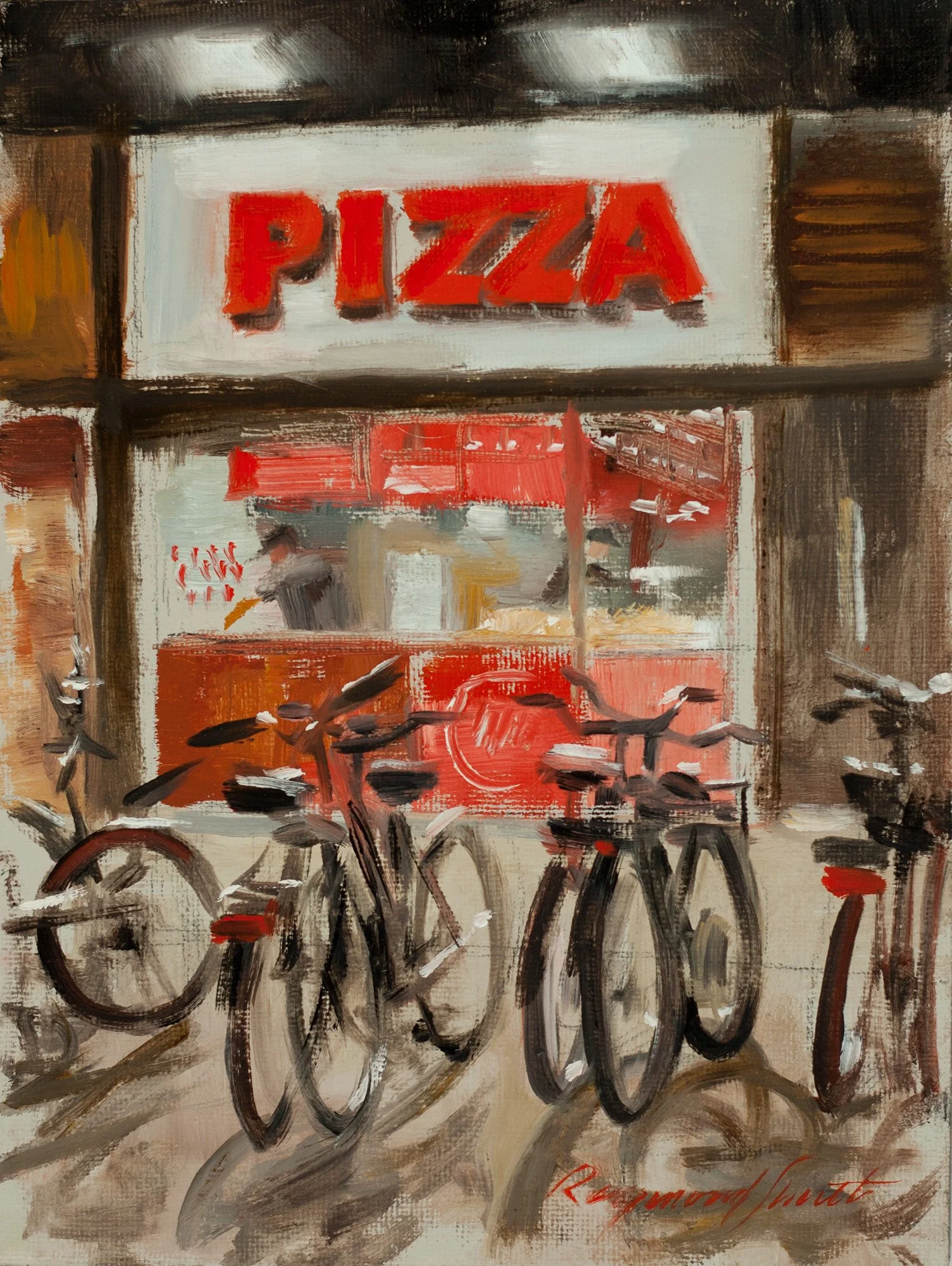    Plein Air Pizza     Oil/Panel   6" X 8"    