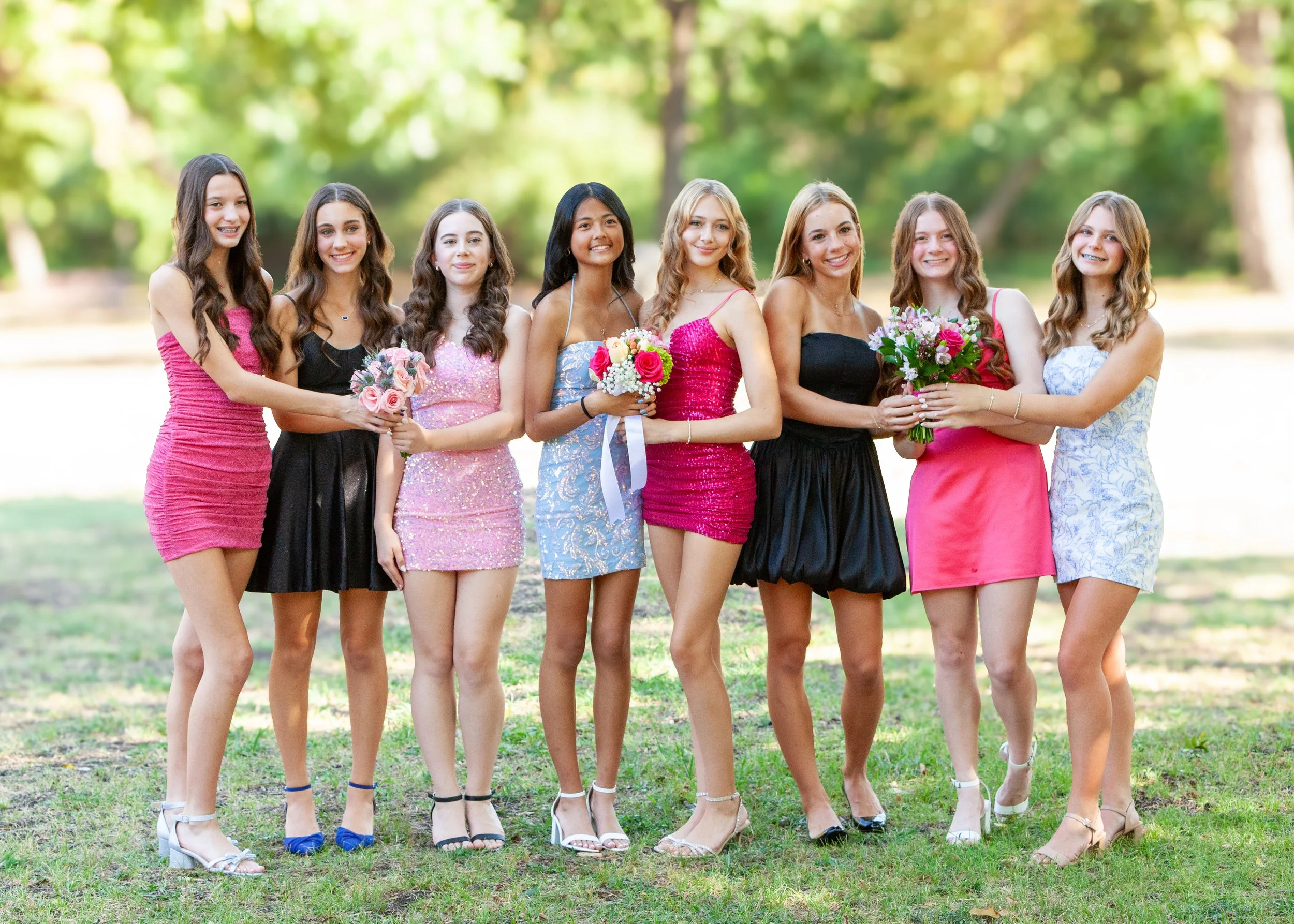 Girls Line Flowers HOCO 2024 Freshman.jpg