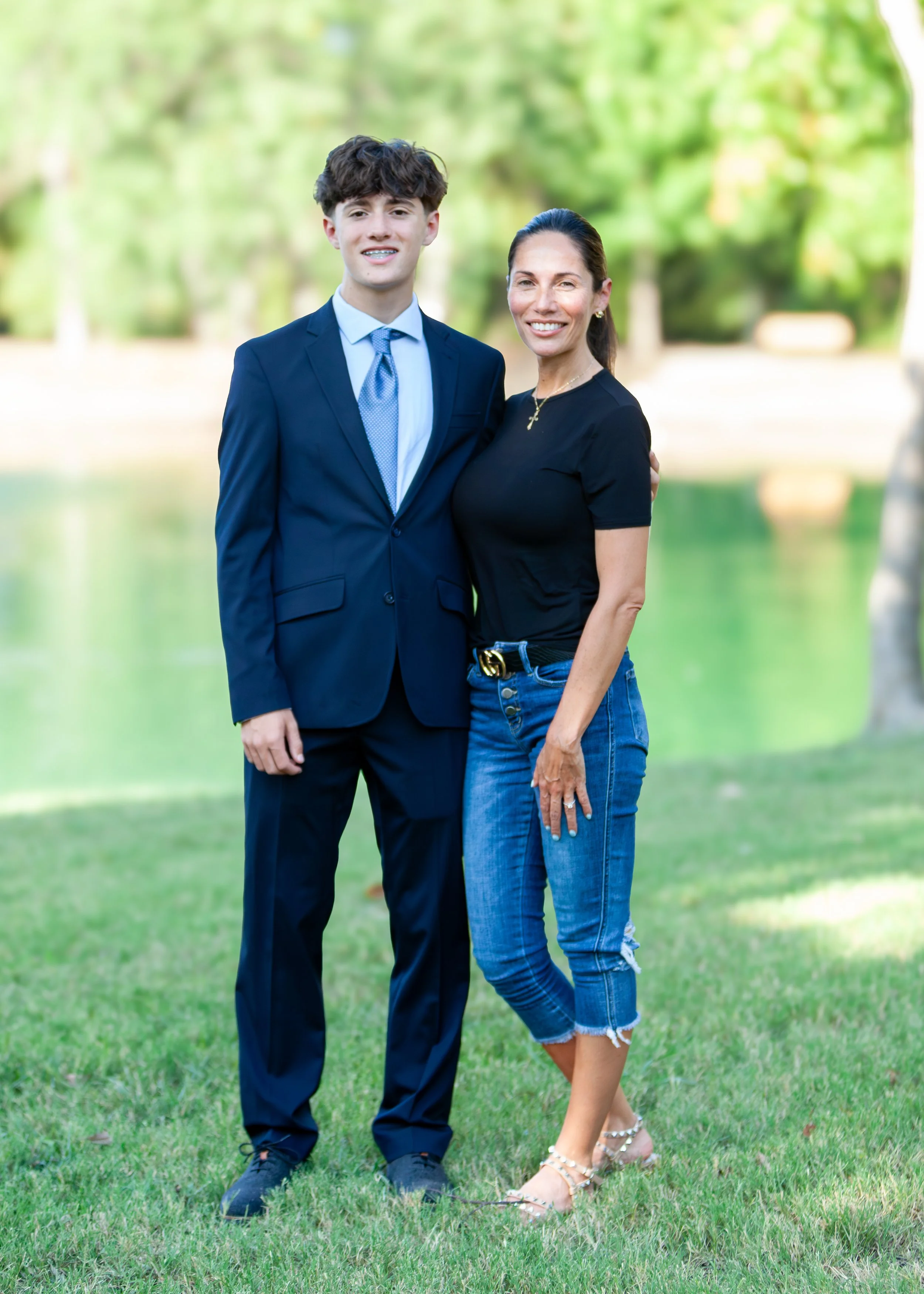 Cash & Mom HOCO 2024 Freshman.jpg