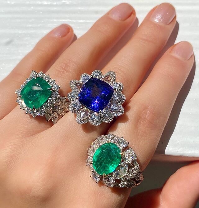 Sparkling diamonds, emeralds and tanzanite @cirari