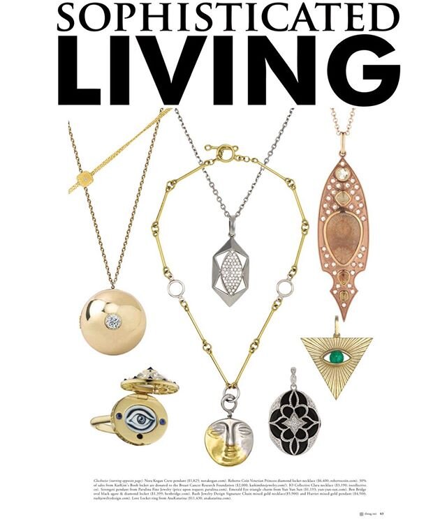 @benbridgejwlr Black Agate &amp; Diamond Locket featured in @slmagazine. Thank you @sophisticated_bridget!