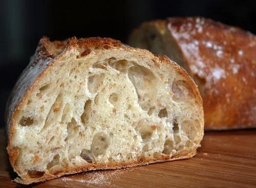 "If you are a lover of country bread with soul, this image of a just-cut Wave Hill loaf is a large slice of heaven." Michael Stern