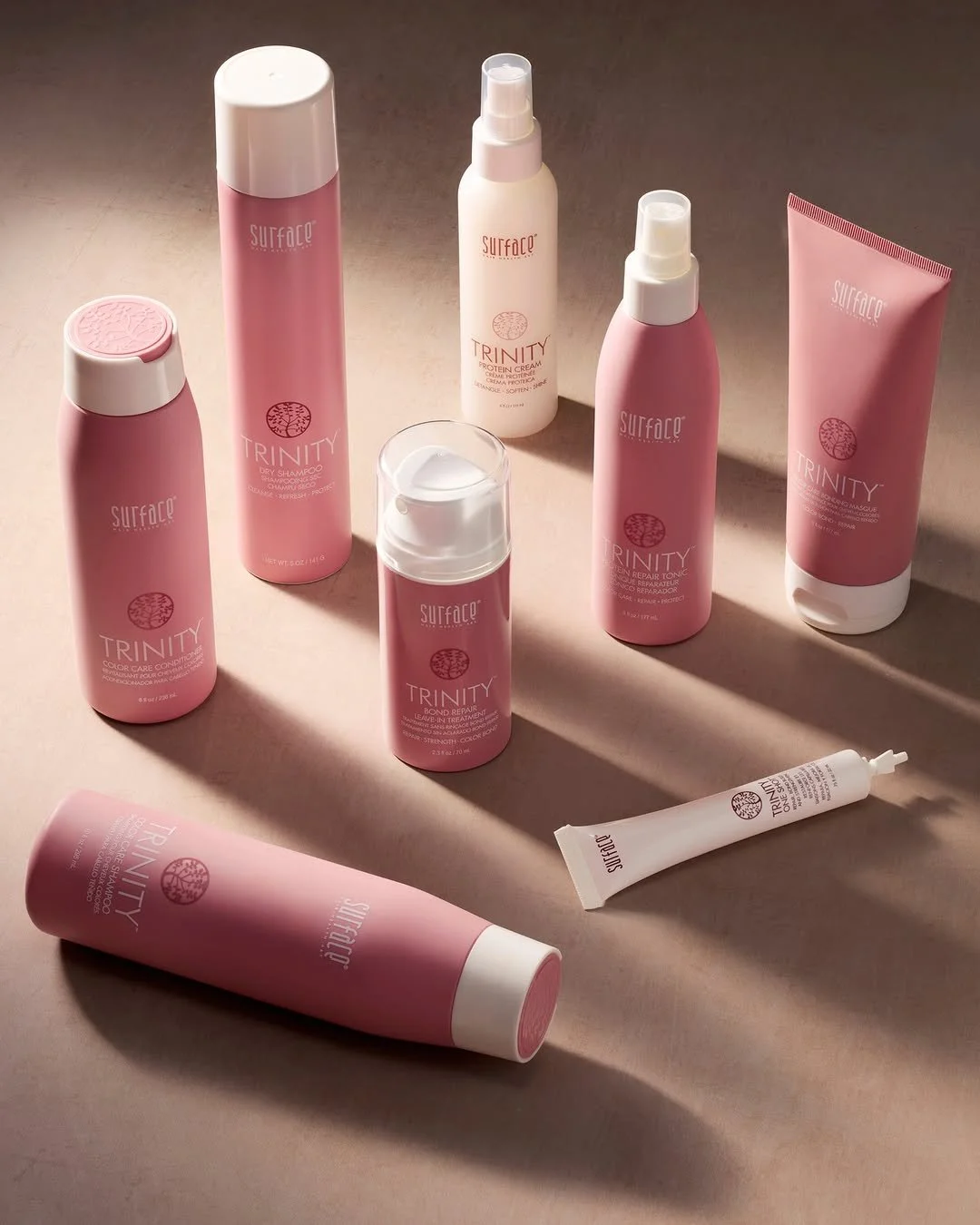 Posted @withregram &bull; @surfacehairhealth Preserve, enhance, and strengthen your fabulous fall color with Trinity color care. 🍁💗

Infused with the Color-Vita Complex,the Trinity collection is rich in antioxidants and protective lipids. Organic A