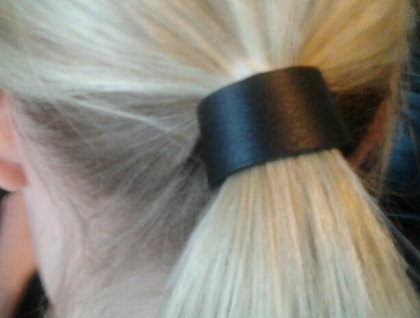 Black Leather cuff, $10.53- etsy.com