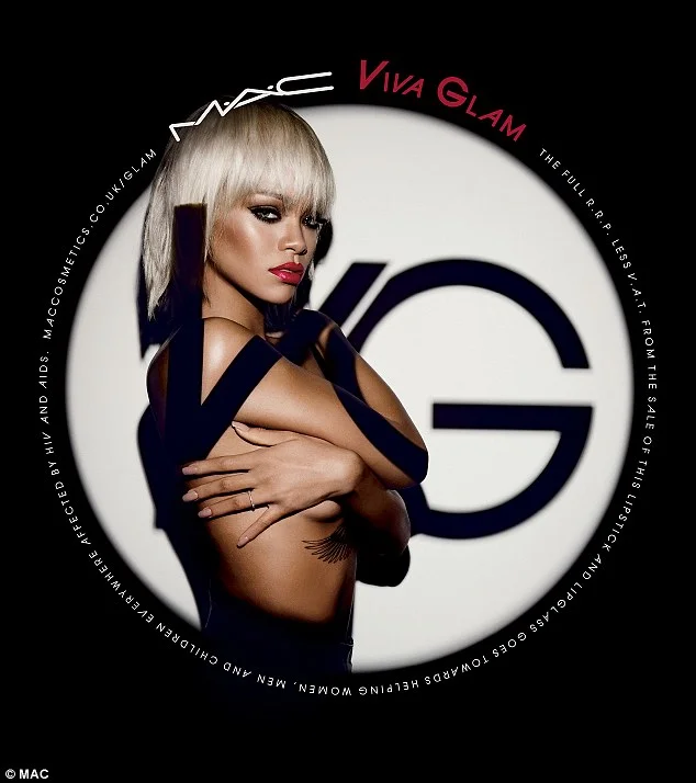 Viva Glam: Songstress Rihanna, who already has her own range of cosmetics with MAC, is the new face of the charity collection which donates all proceeds to help fight AIDS