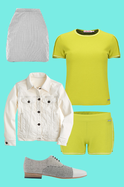 See By Chloé Women's Summer Sweat T-Shirt, $188.76, available at Coggles ; See By Chloé Women's Piquet Sweat Shorts, $188.76, available at Coggles ; Dieppa Restrepo Oxfords and Brogues, $350, available at Shoescribe ; J.Crew Nolita Denim Jacket, $128, available at J.Crew ; COS Lightweight Backpack, $59, available at COS . source