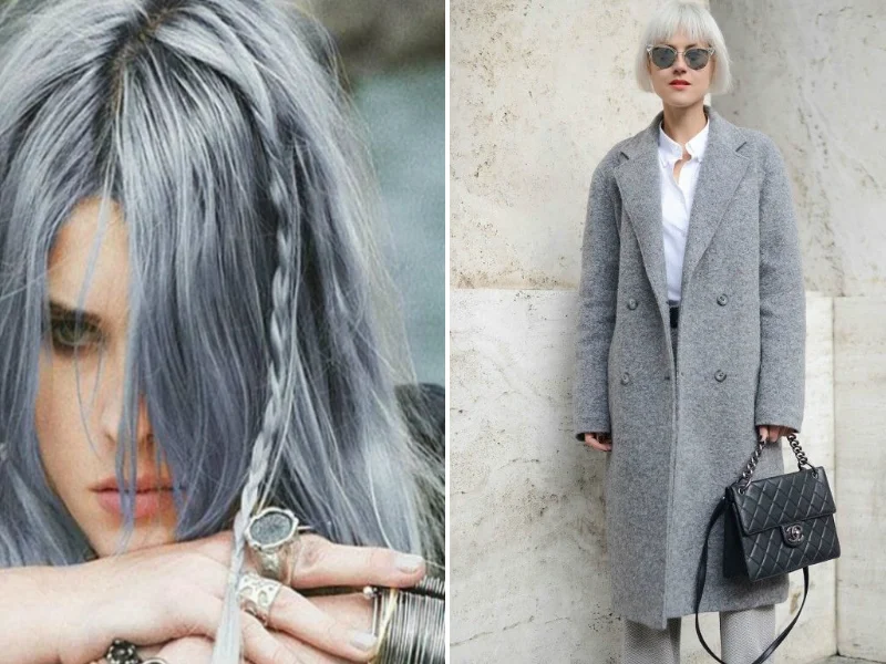 9. A lot of beauty blogs and fashion magazines call this trend ‘the one of 2015′. The ‘bored panda’ gathered a half million hits when they asked women to post their granny hair selfies to the page.