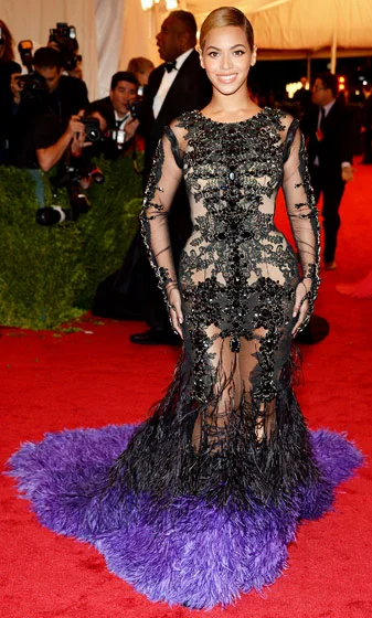  Credit: Kevin Mazur/WireImage.com Beyonce dazzled in Givenchy Haute Couture at the Metropolitan Museum of Art Costume Institute gala in NYC in May 2012, just five months after giving birth to daughter Blue Ivy. Read more: http://www.usmagazine.com/celebrity-style/pictures/hollywoods-hottest-fashion-designers-2013192/28597#ixzz3mlpoa6k3 