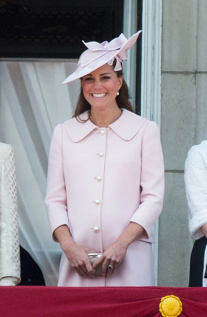 Image Source: Getty / Samir Hussein Ladylike and Lovely Kate Middleton For her final pregnant public appearance on June 15, 2013, Kate Middleton was pretty in a pink coat and a matching hat at the Trooping the Colour parade in London.