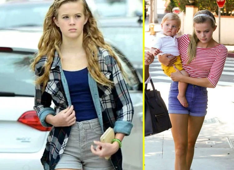 AVA PHILLIPPE Bearing a striking resemblance to her mother Reese Witherspoon, Ava is a gorgeous teenager with a great fashion sense. Often seen wearing shorts with sweaters or cardigans, she tends to keep her style more simplistic like her mother. She usually highlights her natural beauty, which is a great quality these days.