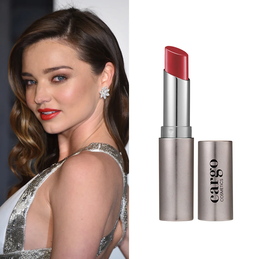 Miranda Kerr at the Oscars Makeup artist Lisa Storey wanted a classic '40s-glamour makeup look. So, she applied Cargo Essential Lip Colour in Paris ($29) for the Vanity Fair Oscars party. Image Source: Getty Read More Oscars Beauty Celebrity Beauty Miranda Kerr Award Season Beauty Shopping Oscars Golden Globe Awards Cargo Cosmetics Red Carpet