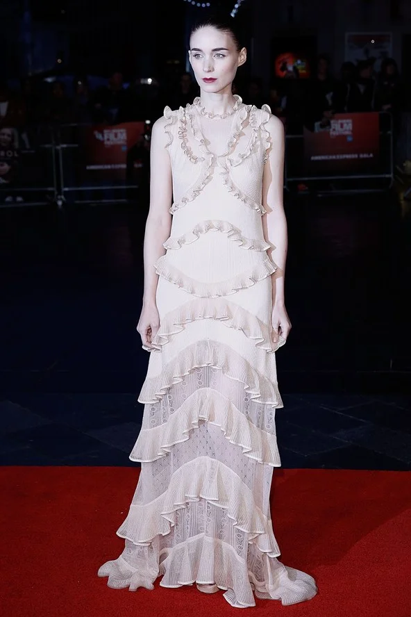 Rooney Mara in Alexander McQueen Spring/Summer 2016 at the Carol premiere, London