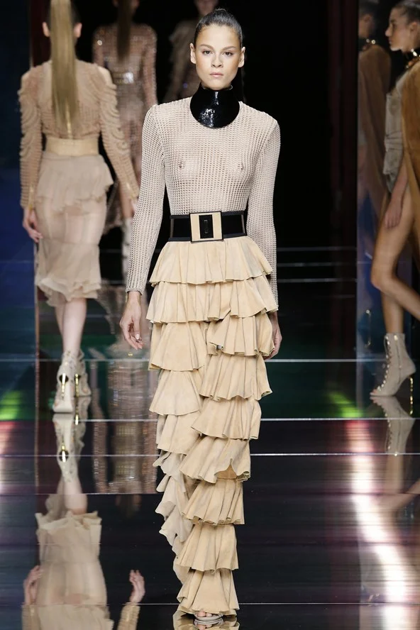 Balmain showcases the new silhouette.