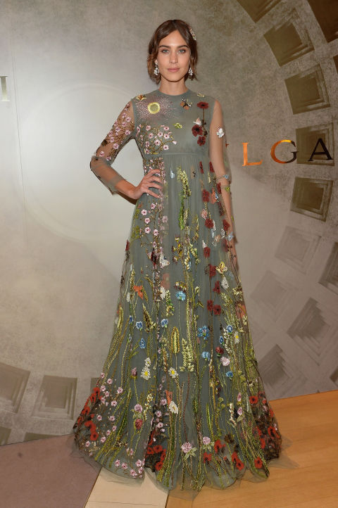 Who: Alexa Chung When: October 14, 2015 Why: I don't think I'll ever tire of an embroidered Valentino gown, and Alexa Chung makes a perfect case for the reason why. I also love how she adds some glamour to the fairy tale frock with OTT diamonds by Bulgari.