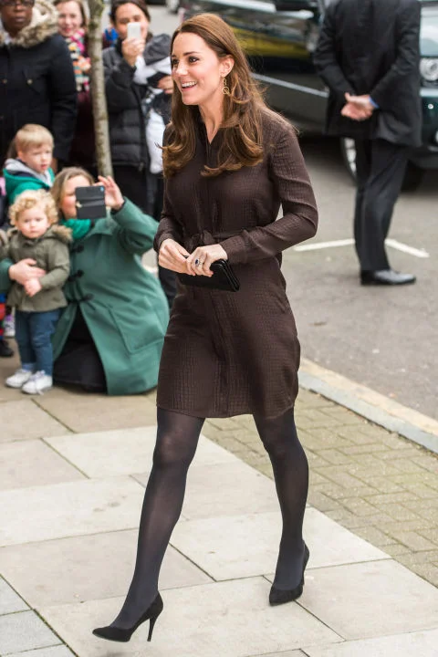 What: Hobbs dress When: January 16 Where: Visiting the Fostering Network in London GETTY