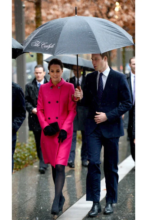 What: Mulberry coat When: December 9 Where: Leaving flowers at the National September 11 Memorial GETTY IMAGES