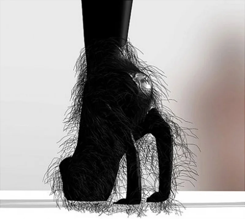 15. The best Halloween shoe ever. Seriously looks like a tarantula, and the hair is realistically creepy.