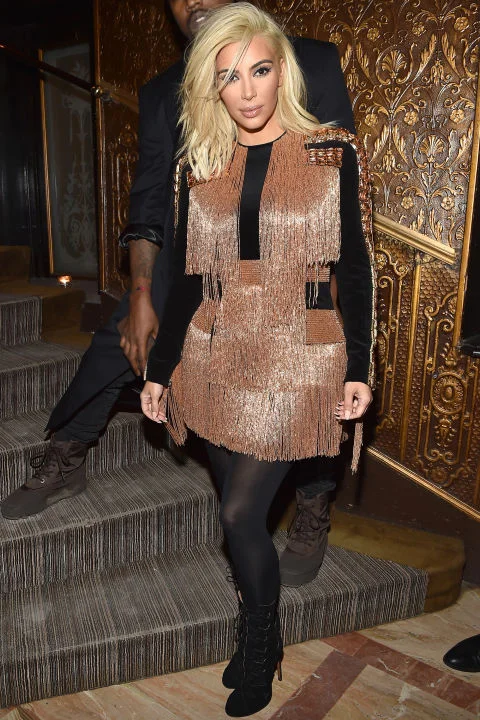 Kim Kardashian She's the ultimate argument for the intersection of celebrity and fashion. The world has watched Kim Kardashian's style evolve through trial and error, and she's landed on the best dressed list for good reason. With a body that real women can relate to, ladies across the globe want to emulate what she's wearing—whether it be one of her trademark bandage dresses or Balmain straight off the runway. She's taken the traditional body ideal of fashion and completely turned it on its head. GETTY