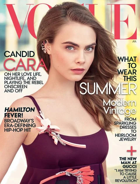 Vogue Model-turned-actress Cara Delevingne sports a chunky diamond version on July’s cover of Vogue . But we thought we'd seen it before...