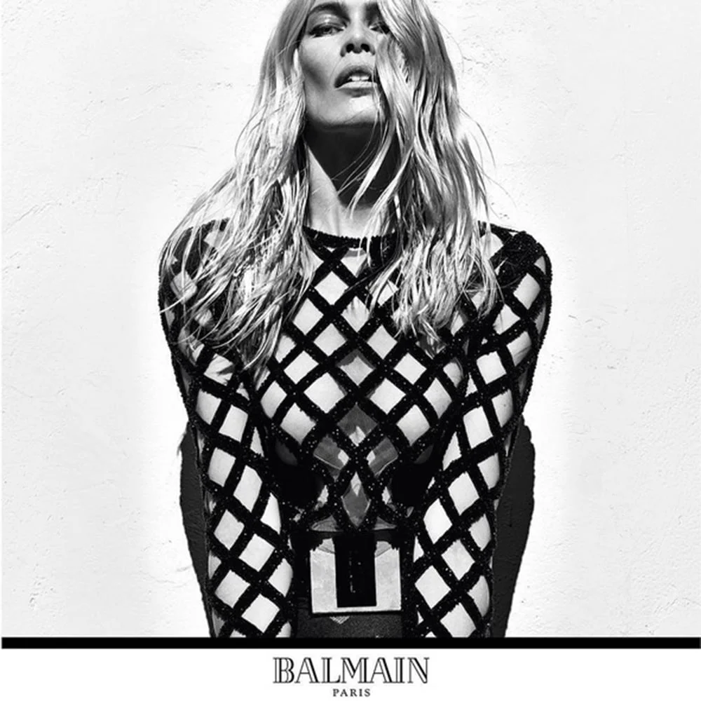Balmain Model : Claudia Schiffer Photographer : Steven Klein