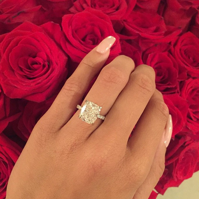 Draya Michelle's Engagement Ring Basketball Wives LA star Draya Michelle said "yes" to Dallas Cowboys cornerback Orlando Scandrick's proposal at the site of their first date, Arclight Cinemas in Sherman Oaks — and to this killer radiant-cut solitaire with a pavé band. Photo: Draya Michelle via Instagram