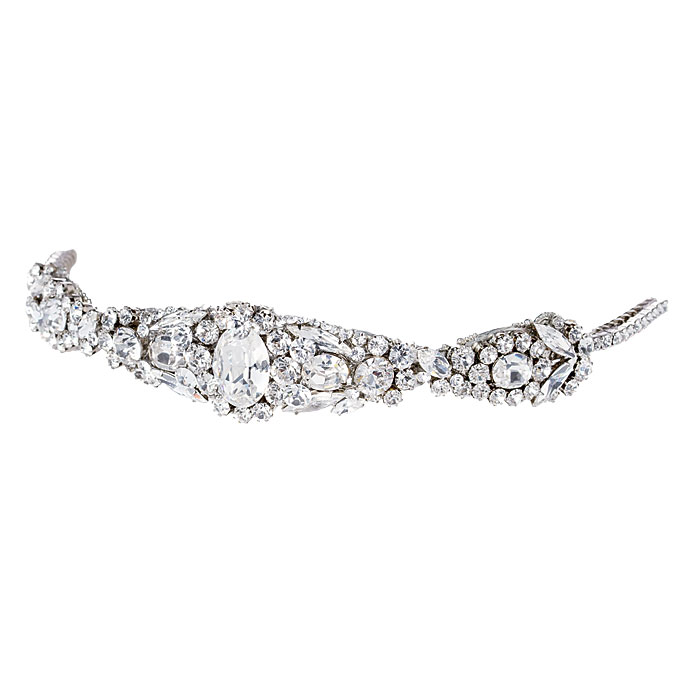 Photo: Diane Fields The Tiara The ultimate princess accessory is back, thanks to the new Duchess of Cambridge, who sported Queen Elizabeth's Cartier "Halo" tiara at her I do's. "Few people were wearing them, but now they've suddenly taken off," says headpiece designer Tia Mazza. Anticipating the post-wedding clamor for crowns, Lindsie Jones, owner of Haute Bride, created a successful new line of chic tiaras. "They've almost sold out," she says. Rhinestone tiara with Swarovski crystals, $495, Haute Bride Browse more headpieces in our gallery.