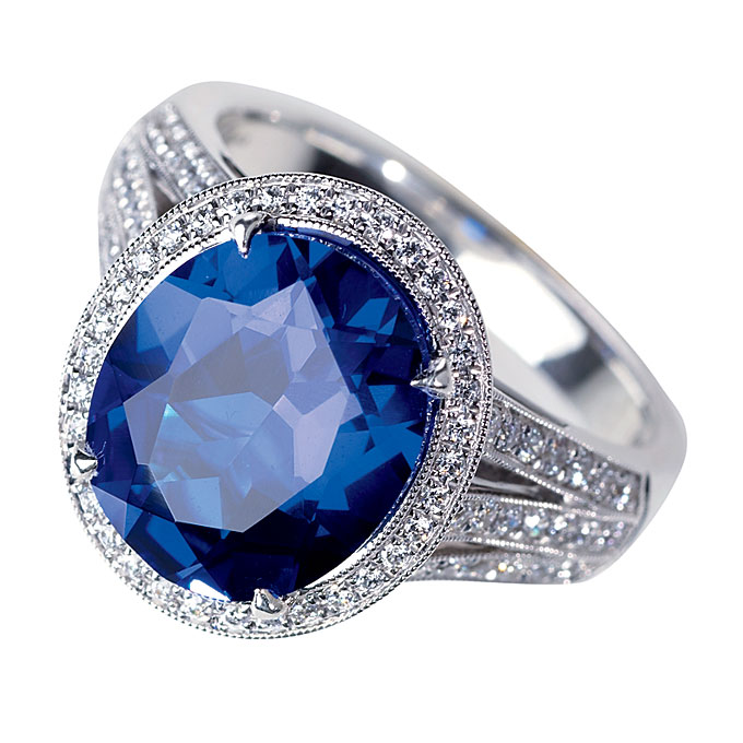 Photo: Diane Fields The Ring Ever since Will proposed to Kate with the sapphire engagement ring of his late mother, Princess Diana, it's been all about haute hand-me-downs. "America is embracing the history and old-world romance that go with an heirloom piece," says Amanda Gizzi, spokesperson for the Jewelry Information Center, an industry trade group. "More brides want to wear a ring that's been passed on from their mother or their fiancé's mother." Even women who don't necessarily want a vintage piece are hoping for something blue: JCPenney reports that sales of sapphire jewelry have increased since Will popped the question. In fact, the department-store chain is so bullish on blue baubles, it now sells an engagement ring inspired by Kate's. Diamond and sapphire engagement ring, $20,000, Sylvie Collection . See more Kate Middleton-inspired engagement rings.