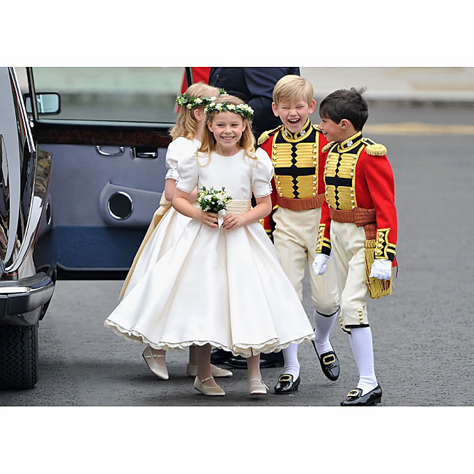Photo: Getty Images The Kids What happens when a future queen puts a posse of six kids in her bridal party? "We've seen the number of children in the wedding increase from one or two to five or six," says Marg Hyland, founder of Pegeen, a children's-wear company. Adds Fiscus: "One bride told us she didn't know any little kids, but she was going to find some to be in her wedding!" Browse similar looks for your flower girls here.