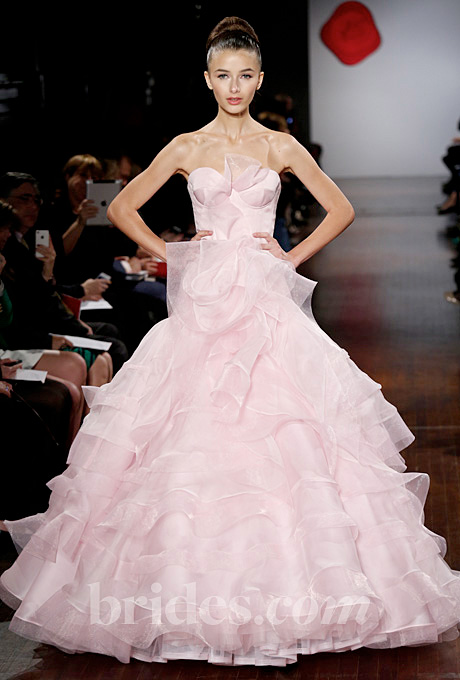 Austin Scarlett Gown by Austin Scarlett Browse more pink wedding dresses. Photo: John Aquino
