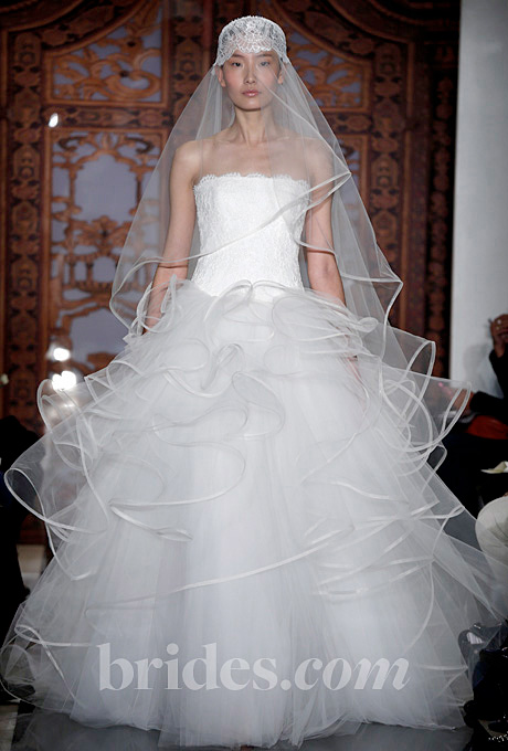 Reem Acra Gown by Reem Acra Browse more Reem Acra wedding dresses. Photo: John Aquino