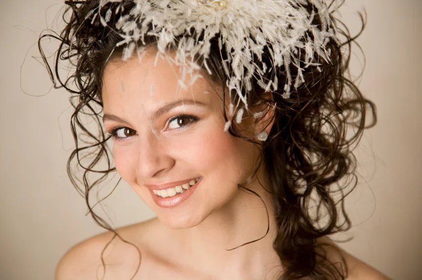 Wedding Hairstyles With Tiaras Birdcage And Long Veils Bridal