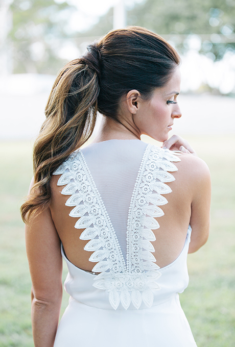 This wrapped high pony looks polished from the front, and breathlessly ethereal from the back. Photo: Markit Photography