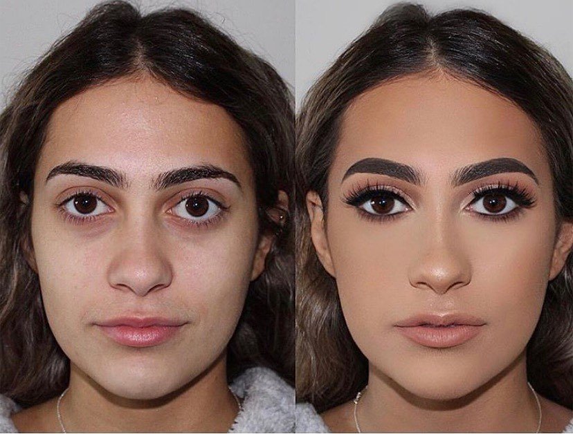 Before &amp; After Bridal Makeup by #primperfect !  use @lashfixnyc &ldquo;Dahra&rdquo; Lash to recreate this look. LashFixDhara . #primperfect  #lashfixnyc .
.
.
.
.
.
.
.
.
.
.
.
.
#JhenelleHill #jhenelleneon #teamprimperfect #teamneonfix #airbrush