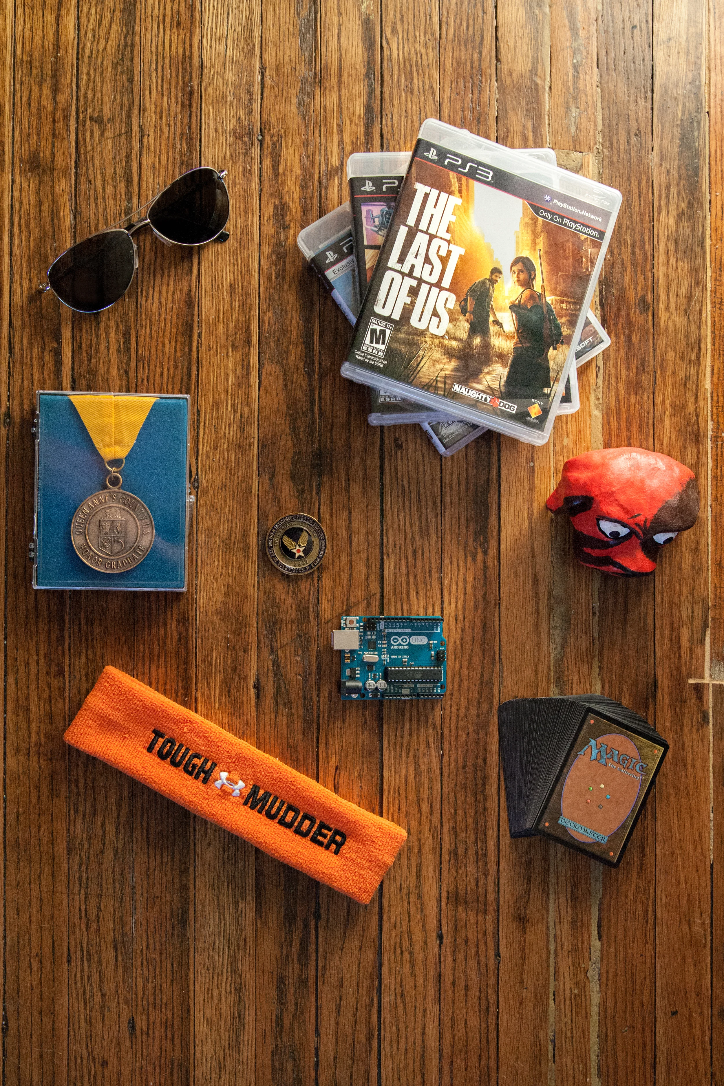 Photographer Bonnie Warrington shot this still life with her DSLR ann Natural Light. These items represent her boyfriend Scott. 