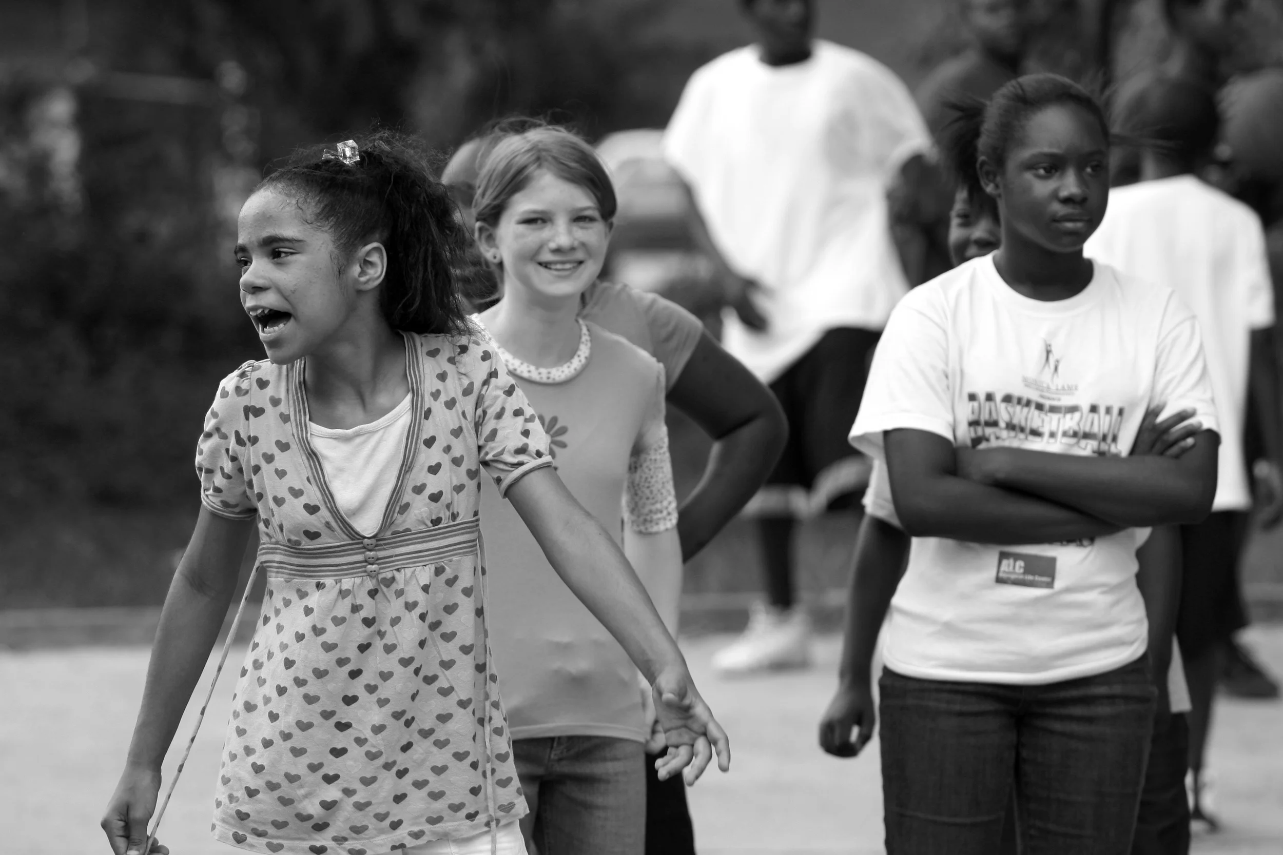  At left, Dayzha Southwell, 11, Nicole McMullen, 11, and Makayla Riley, 10, play at the Boys and Girls Club of Jasper. The girls said they have heard of James Byrd Jr., before, but were not that familiar with his murder. The Children said they have h