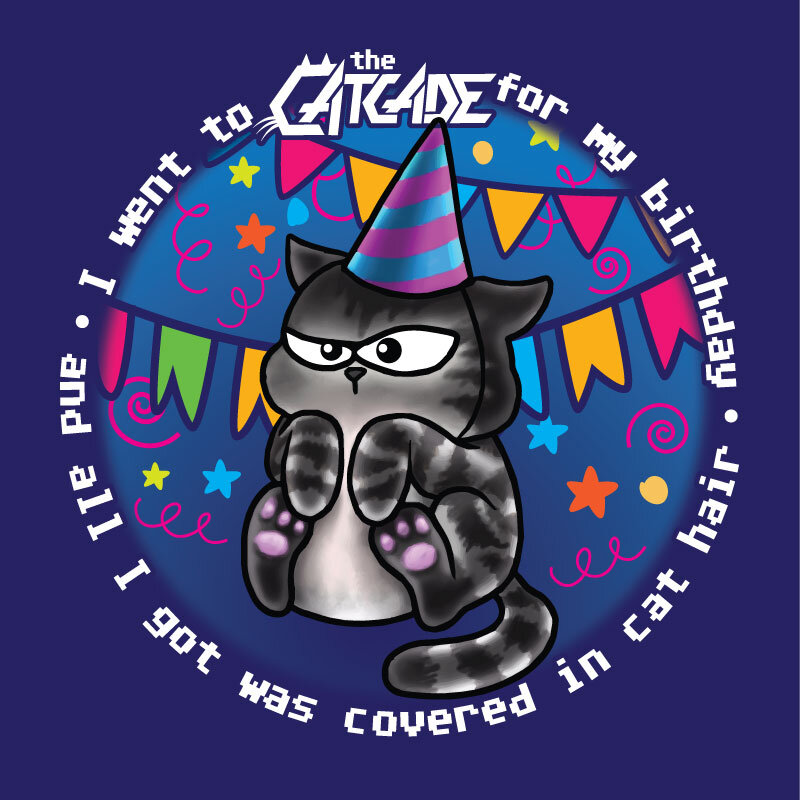 Catcade Birthday merch