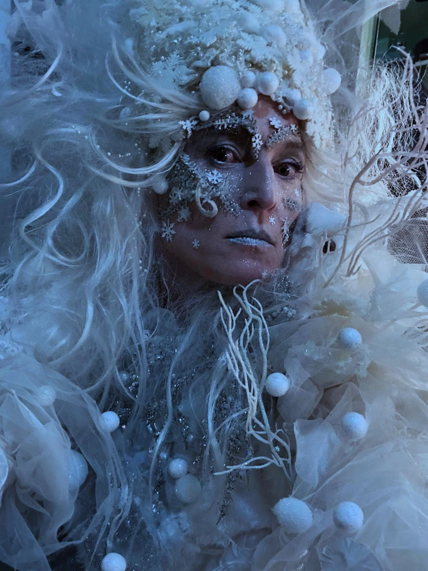 The Evil Snow Queen, full headdress and makeup. The Project that filled my week - Worth it for the costume, the practice walking in flats, and, of course, finally joining all the friends I know who have worked at the Chopin Theatre before me.