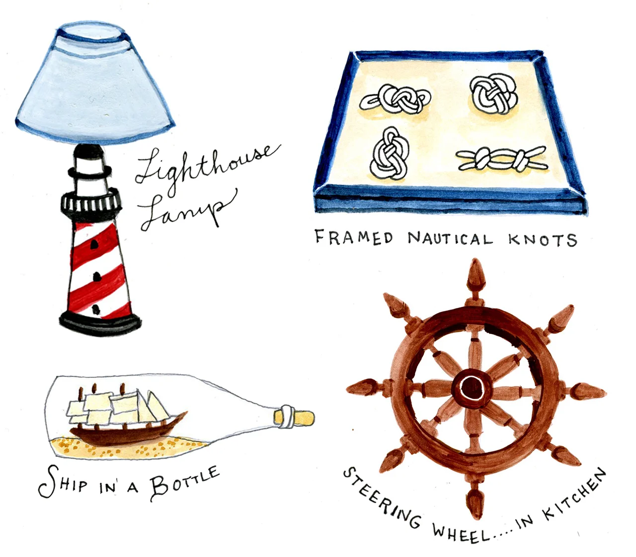 "12 Signs Your Coastal Style May Have Gone Overboard" Commission for Houzz.com. 2014