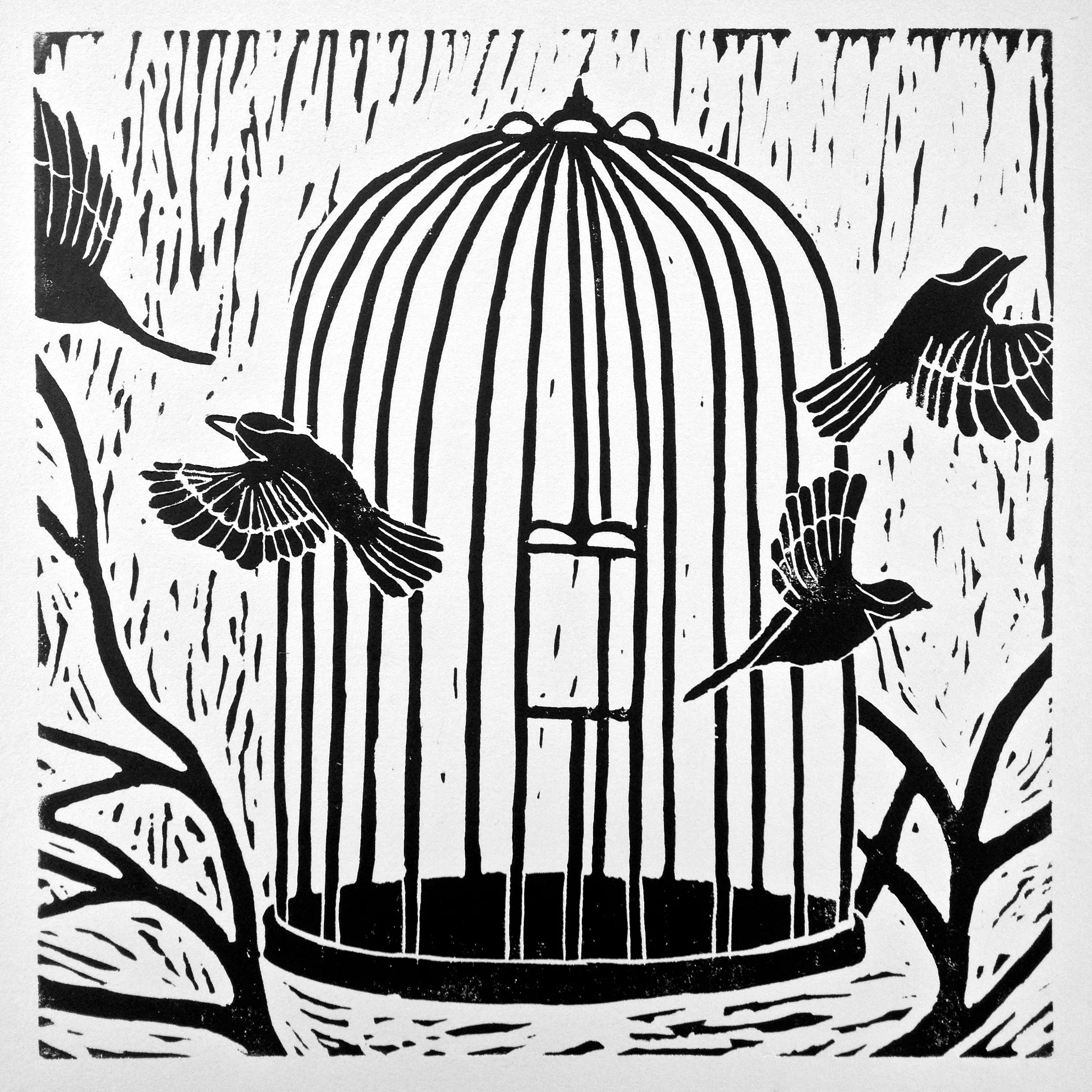 Freedom, 2013 Linocut
