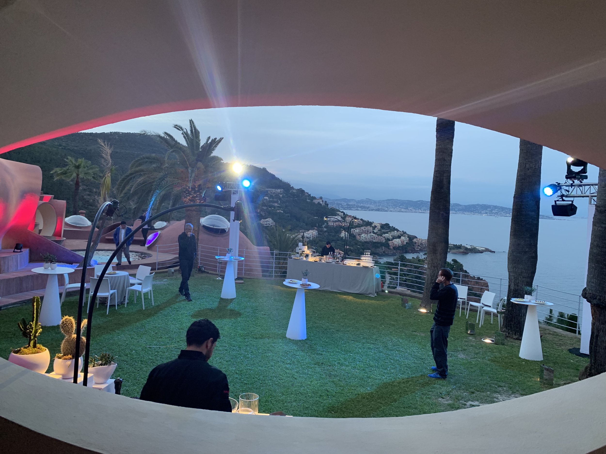 The view from inside Pierre Cardin’s iconic “Bubble House”