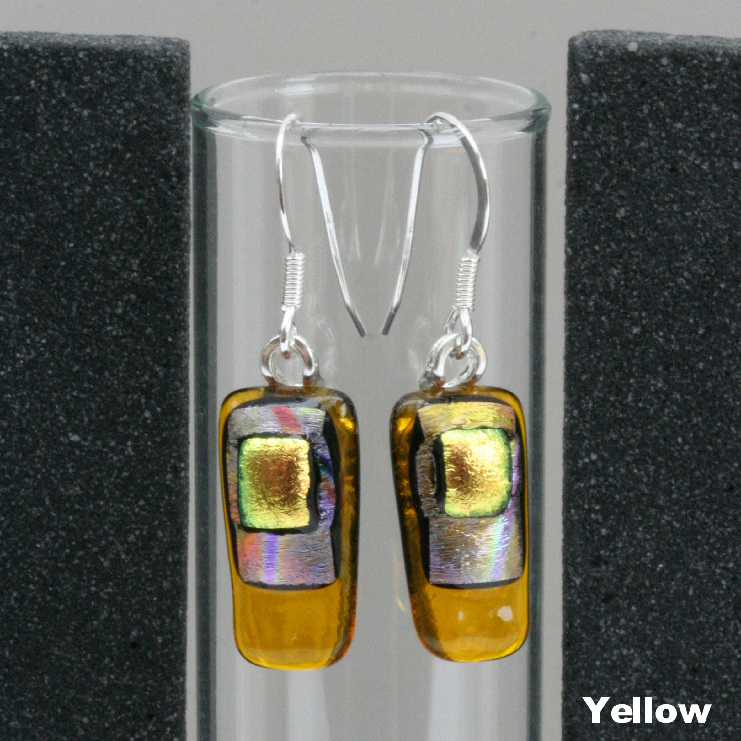 Fused Glass and Sterling Silver/ Various Colours