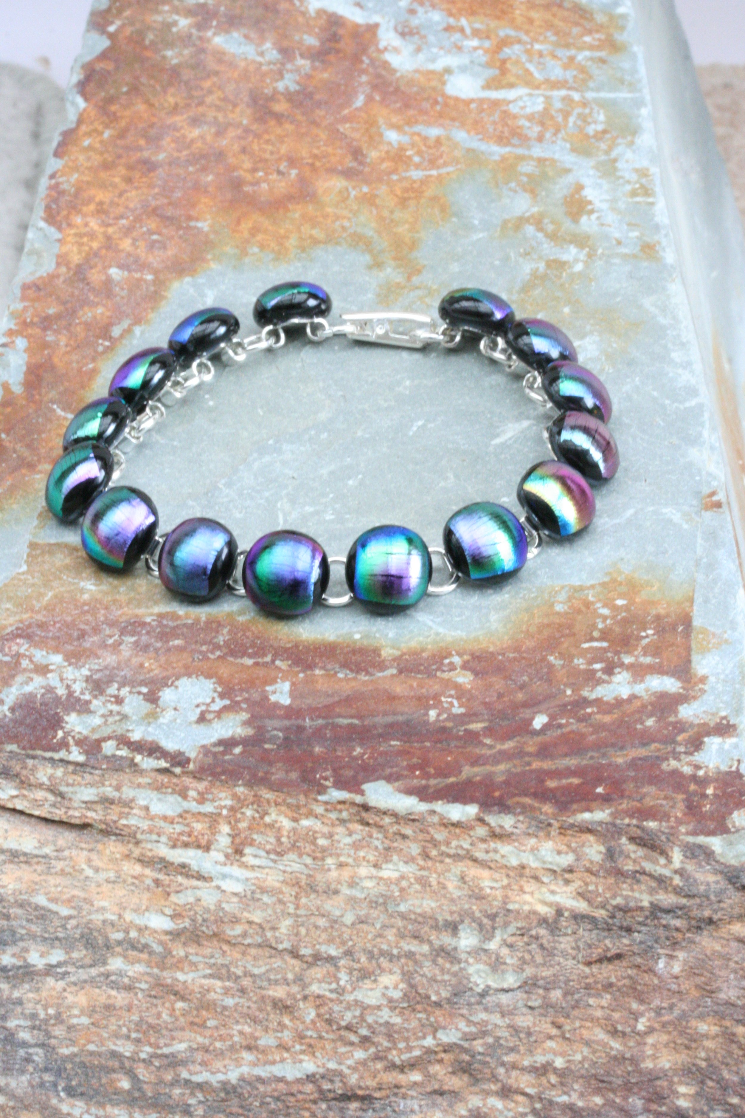 Fused Glass Bracelet_ CorkT