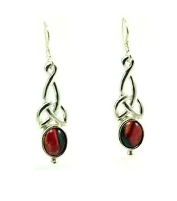 Silver Celtic Knot drop Earrings SE51.JPG