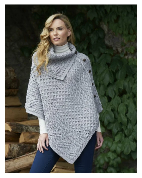 COWL NECK PONCHO — Irish Moon