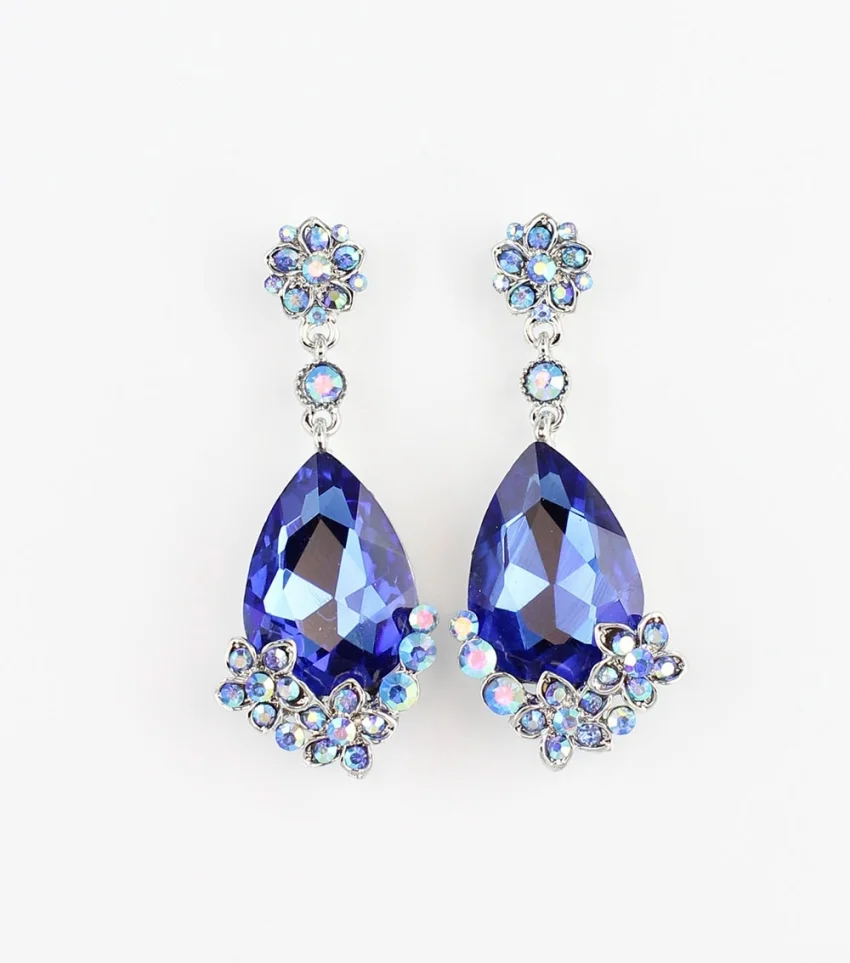 Crystal Tear Earrings (More Colors)