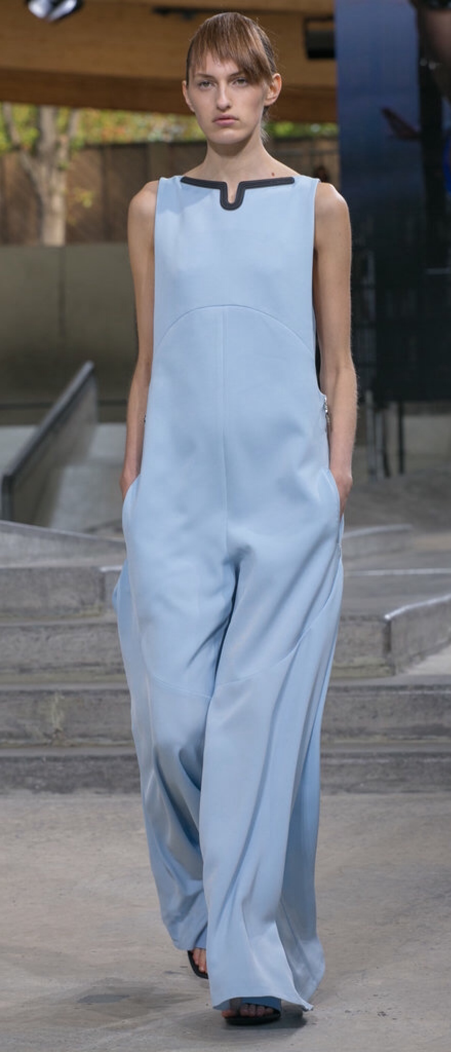 As for shape, I found this style the most intriguing. With this fabric, the deliberate removal of the cinched waist made it flow like a gown.