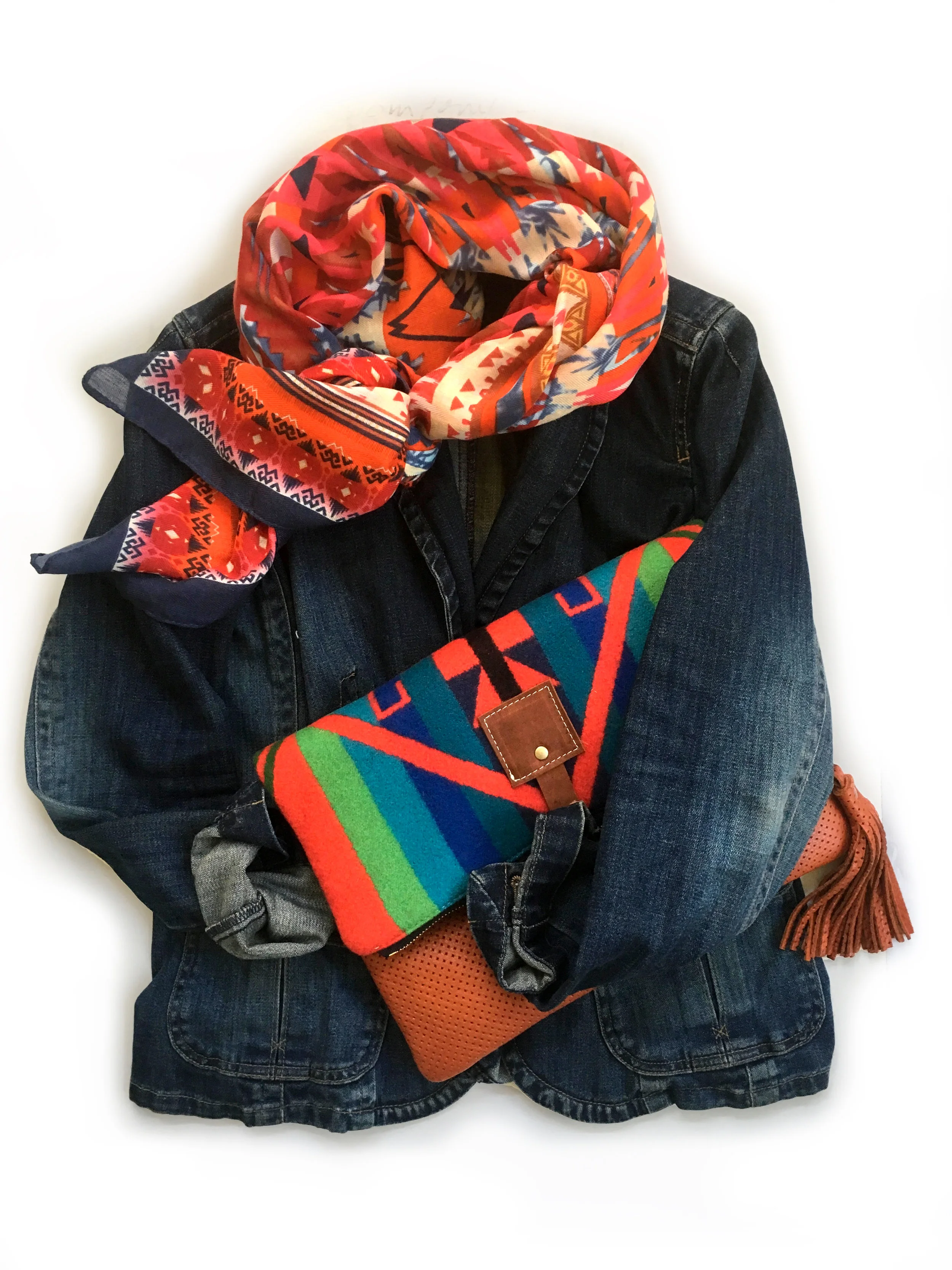 The wool and leather clutch from Vital Temptations.
